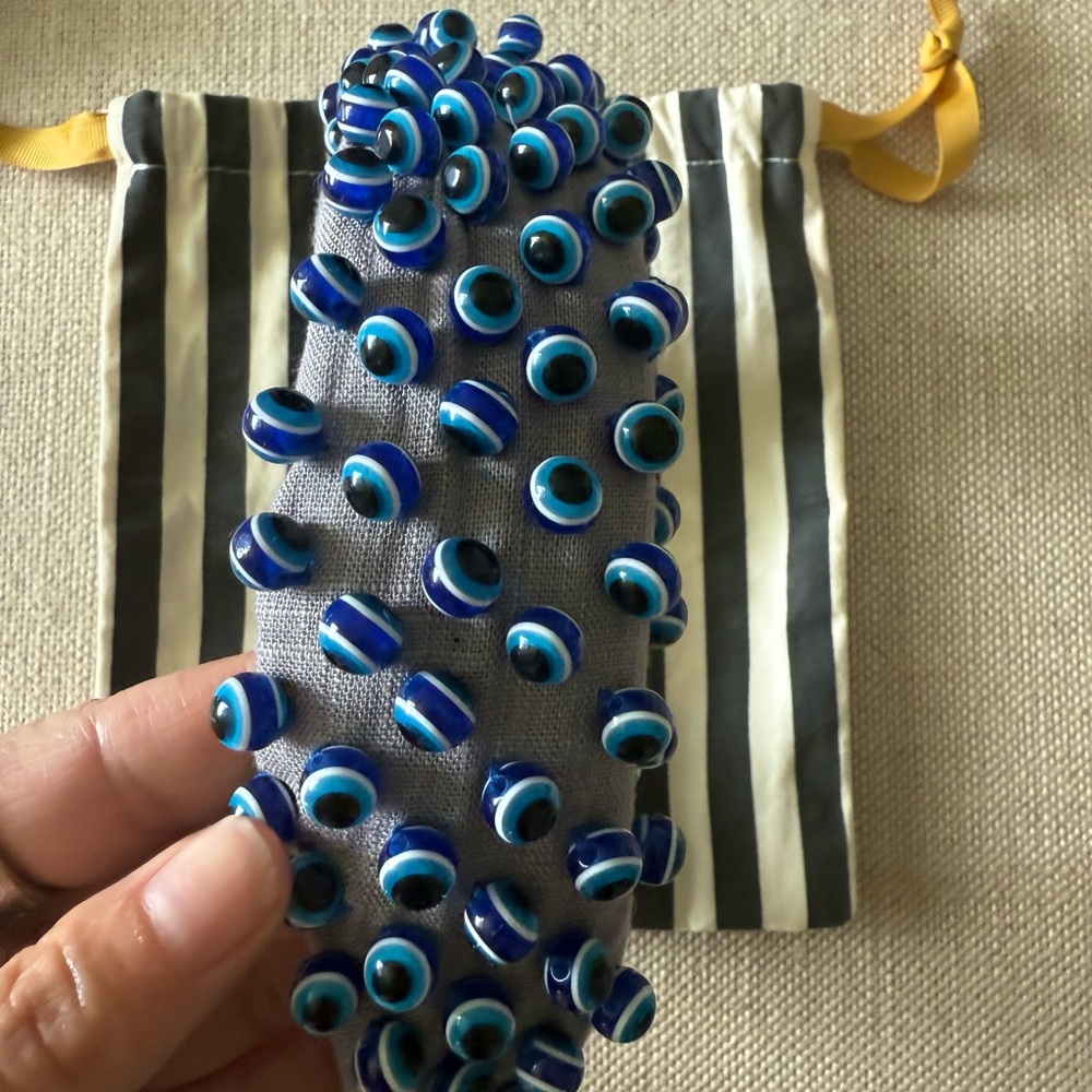 Lele Sadoughi Evil Eye Knit Knotted Headband - Picture 3 of 4
